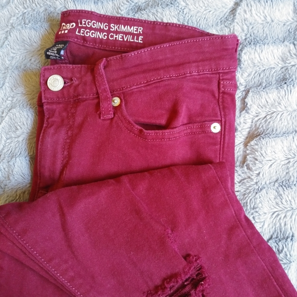 Burgundy wine colored Gap legging skimmer - Picture 3 of 4